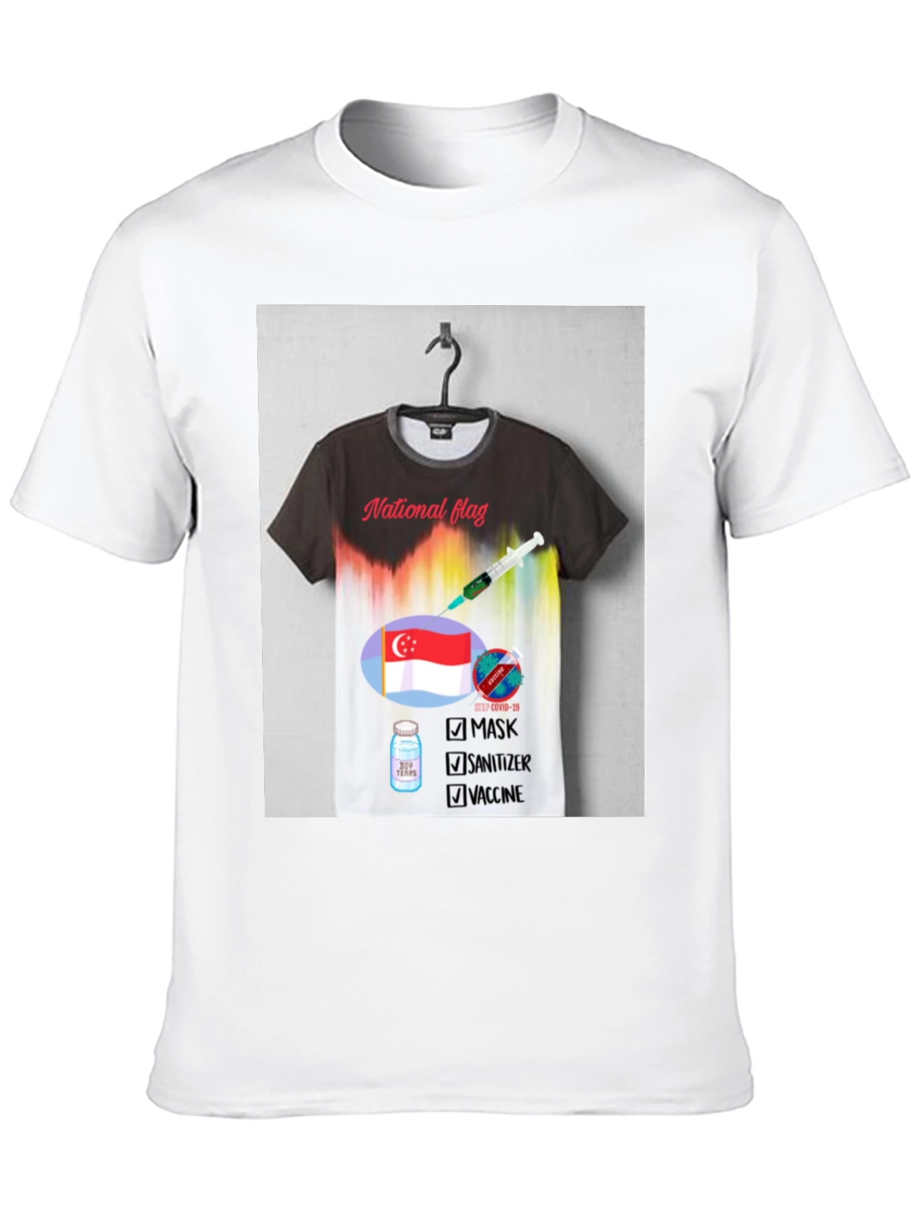 Singapore Flag Graphic T-Shirt: Stay Safe & Patriotic