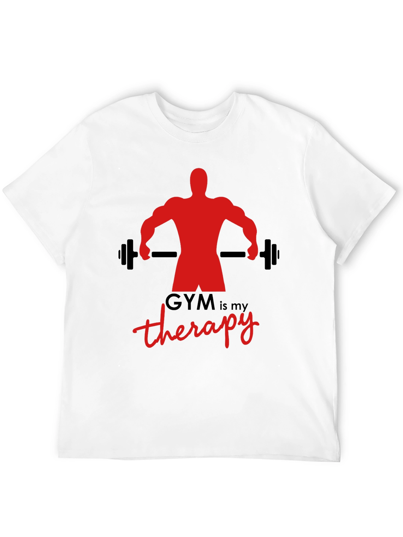 Gym is My Therapy Black T-Shirt
