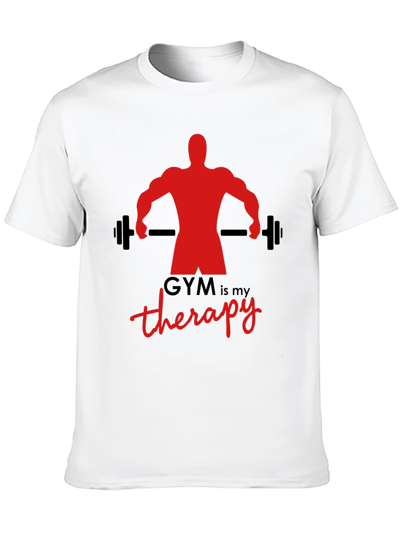 Gym is My Therapy Black T-Shirt