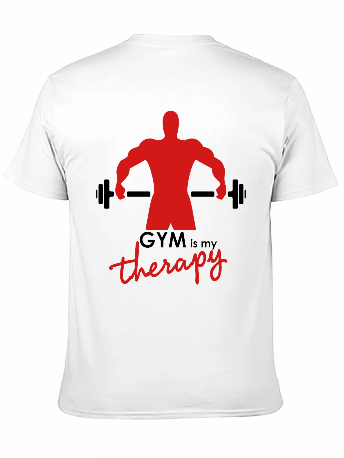 Gym is My Therapy Black T-Shirt
