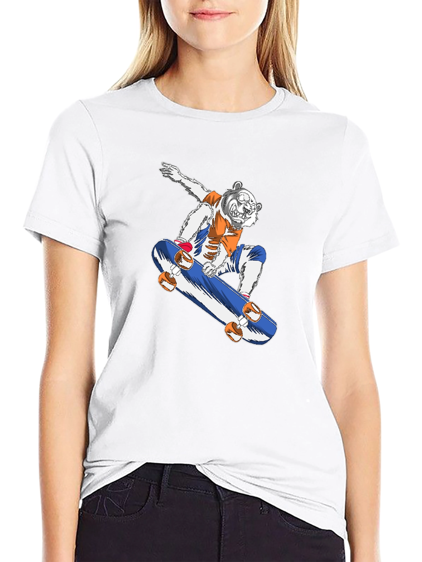 Cool Bear Skateboarder Graphic Tee
