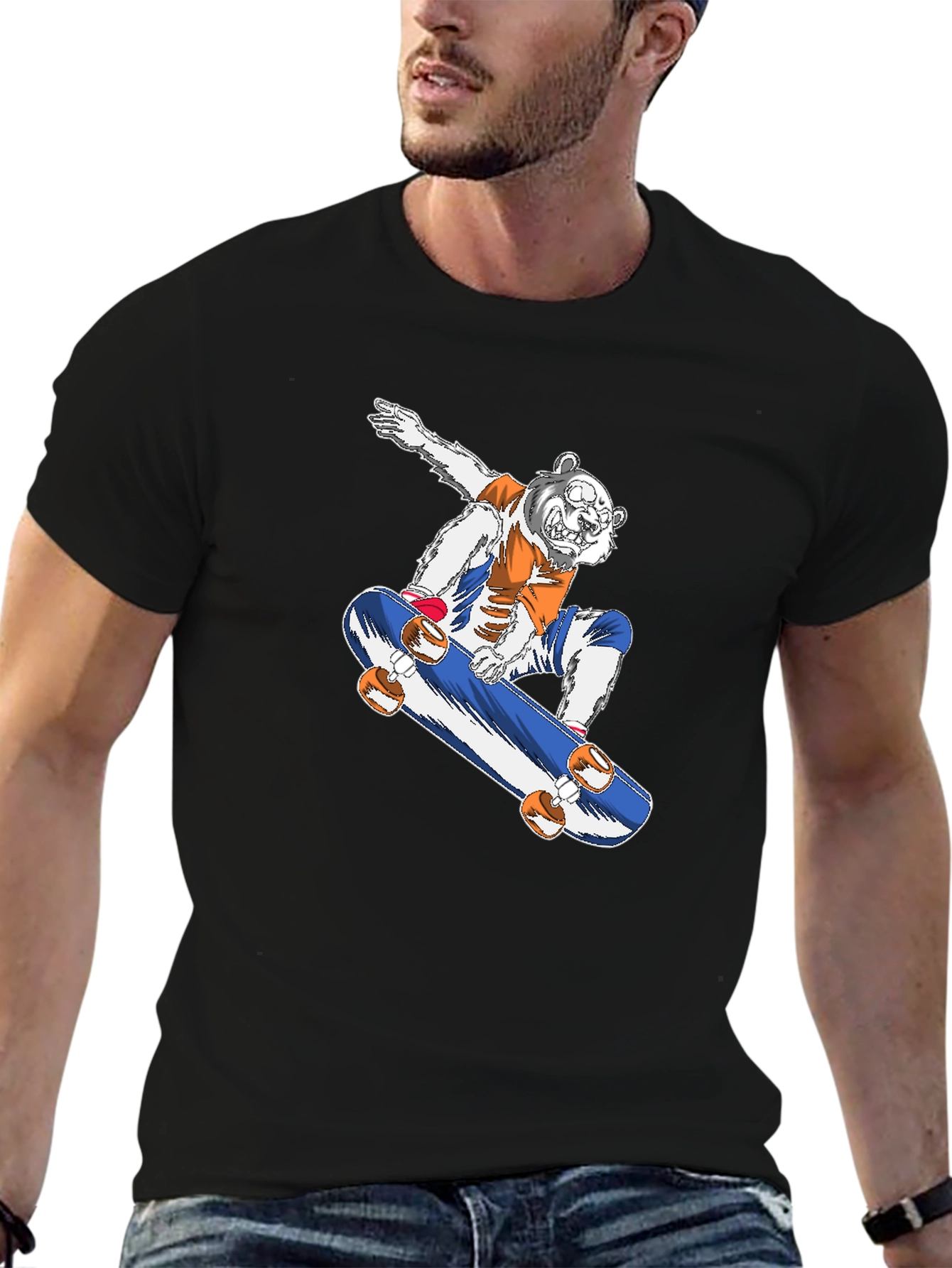 Cool Bear Skateboarder Graphic Tee