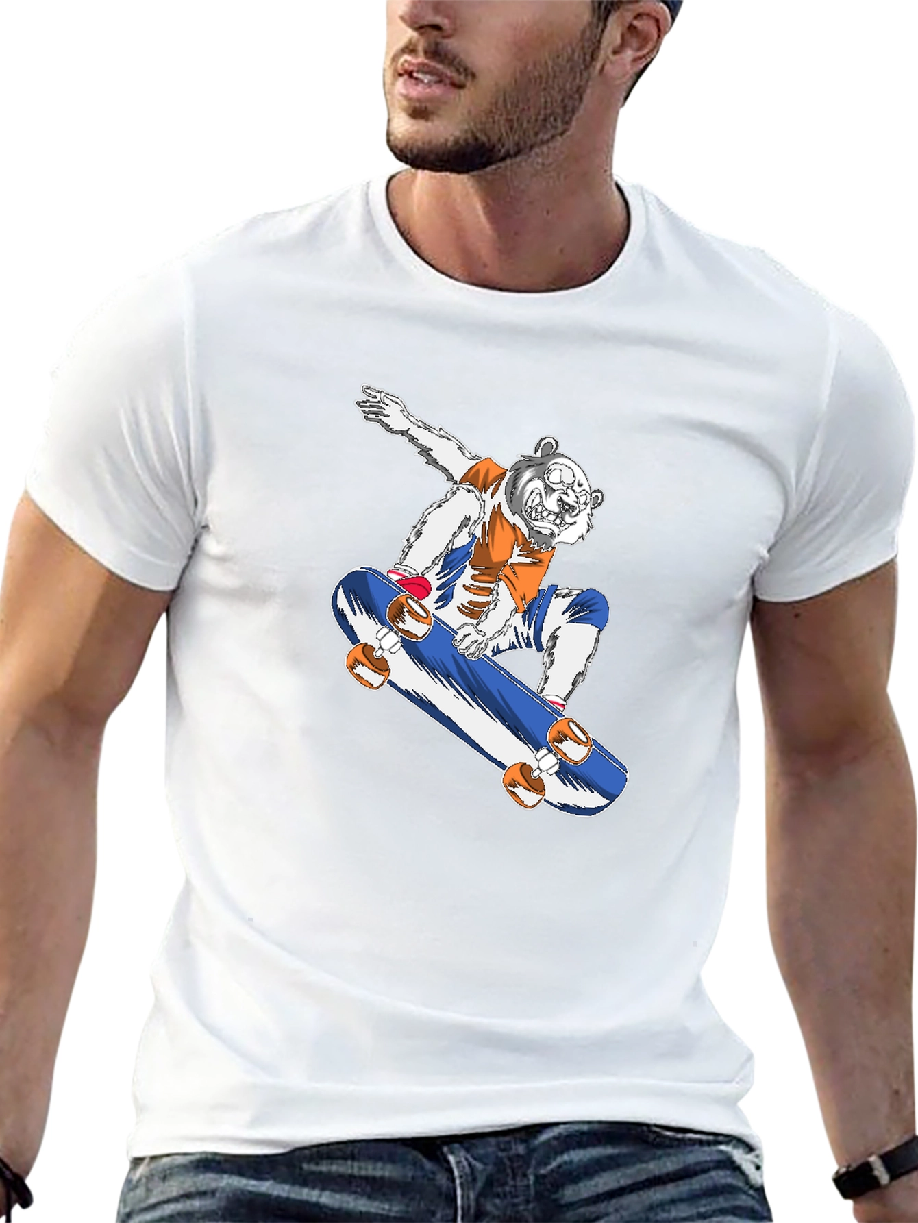 Cool Bear Skateboarder Graphic Tee