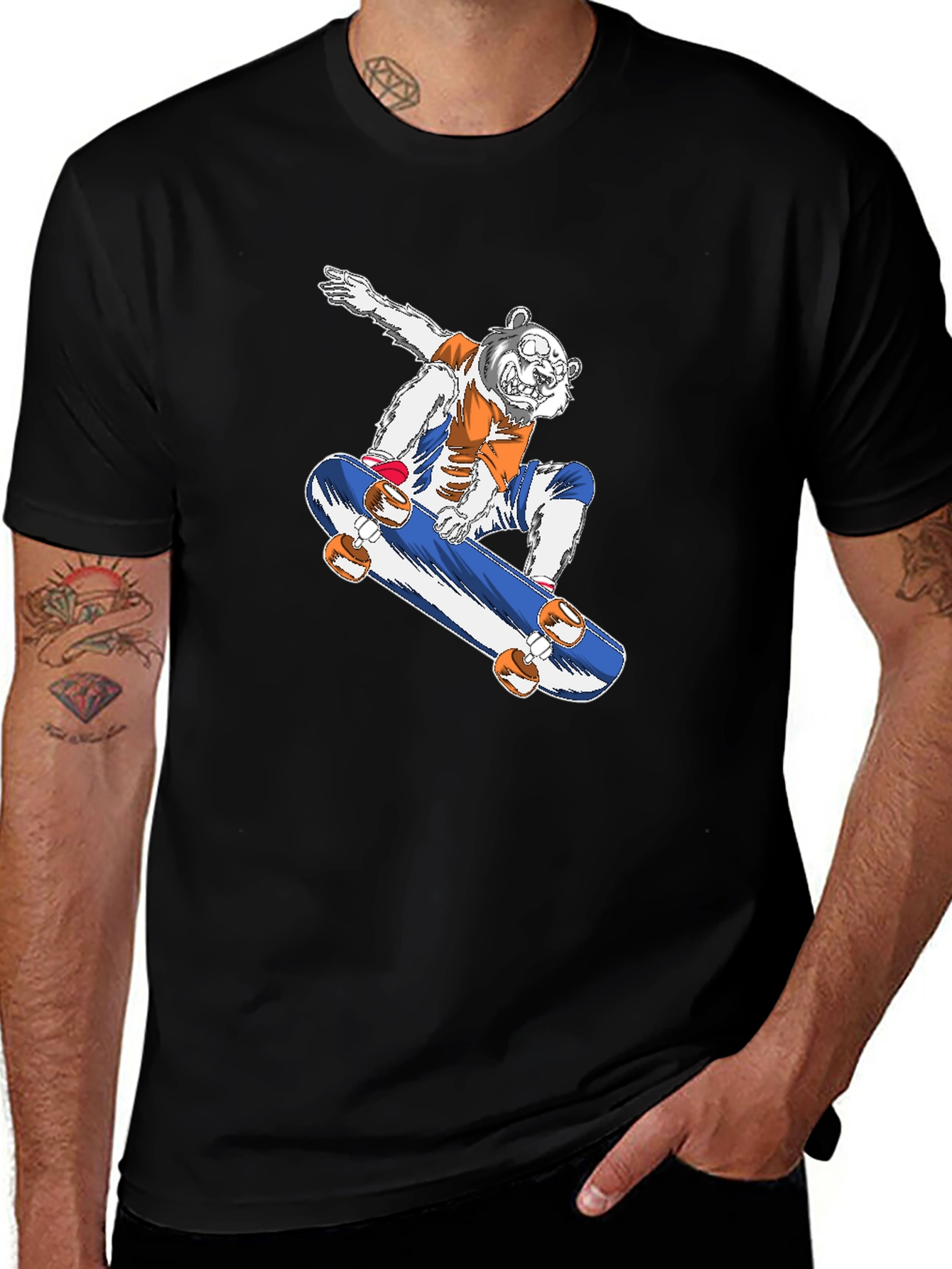 Cool Bear Skateboarder Graphic Tee