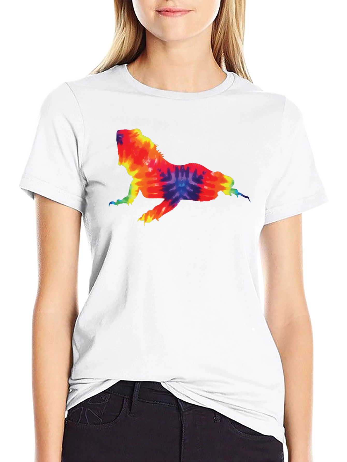 Tie Dye Lizard Graphic Tee - Cool & Casual
