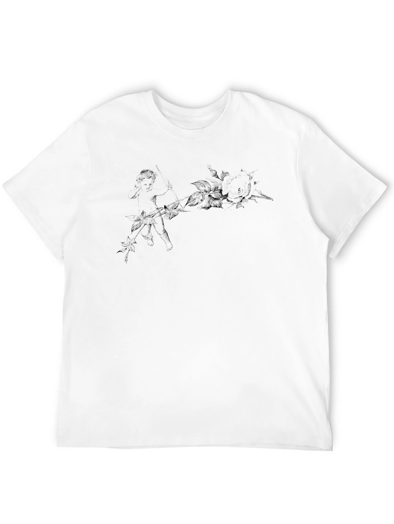 Mens Black Graphic Print Short Sleeve T-Shirt