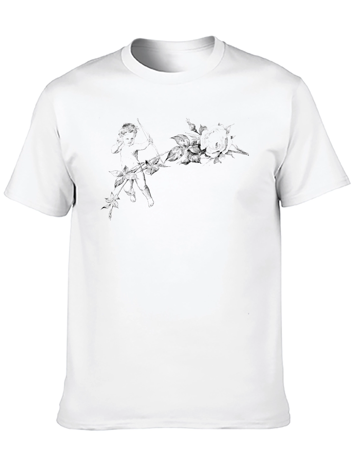 Mens Black Graphic Print Short Sleeve T-Shirt
