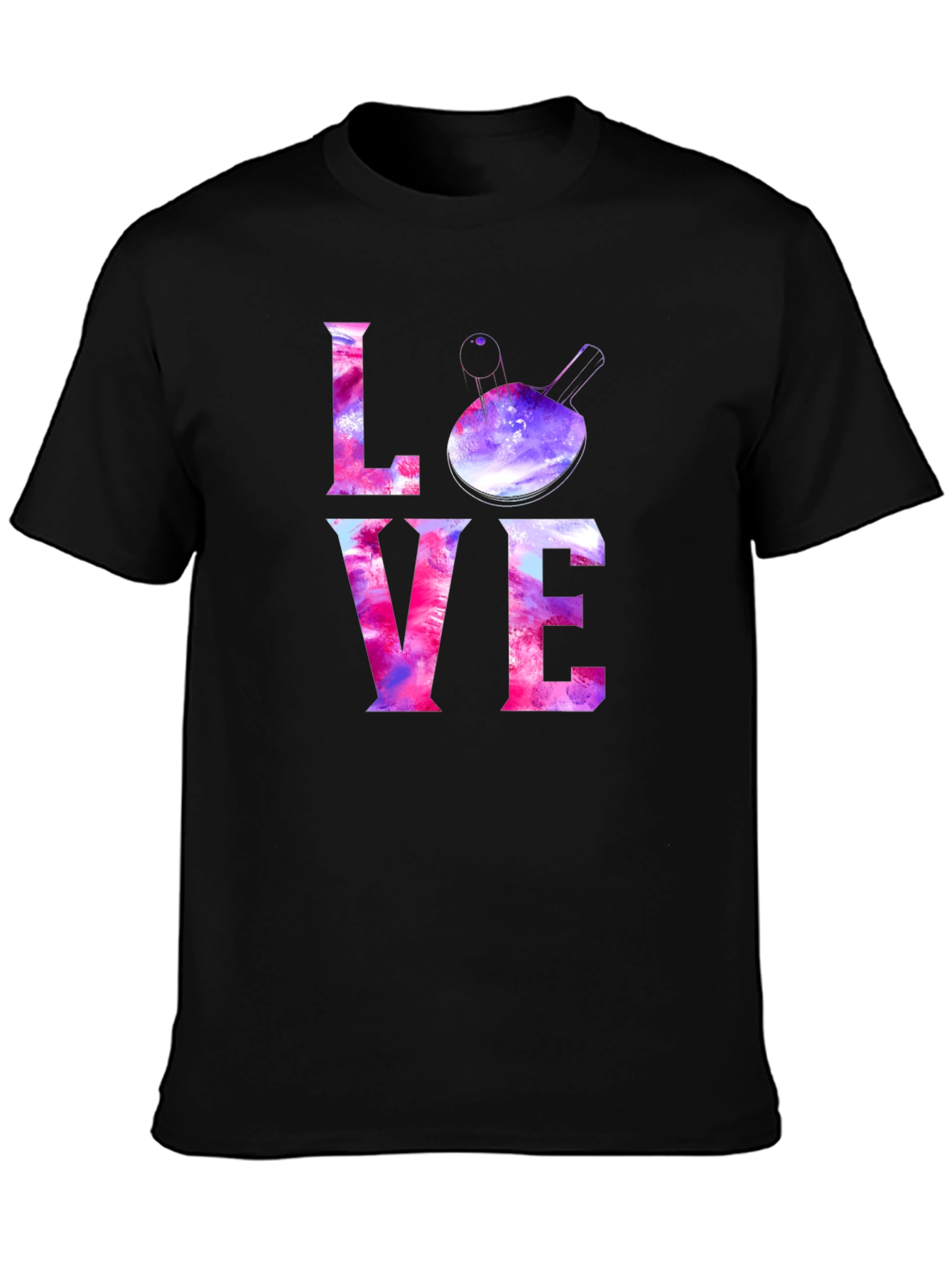 LOVE Ping Pong Paddle Graphic T-Shirt