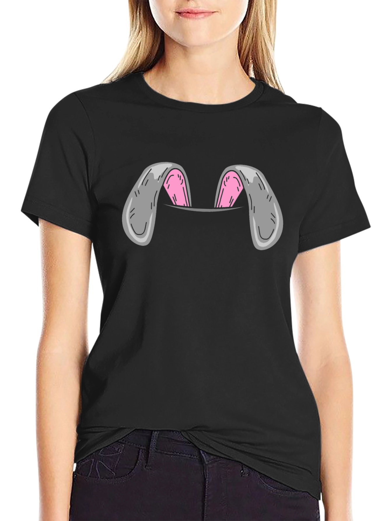 Bunny Ears Pocket T-Shirt - Cute & Fun!