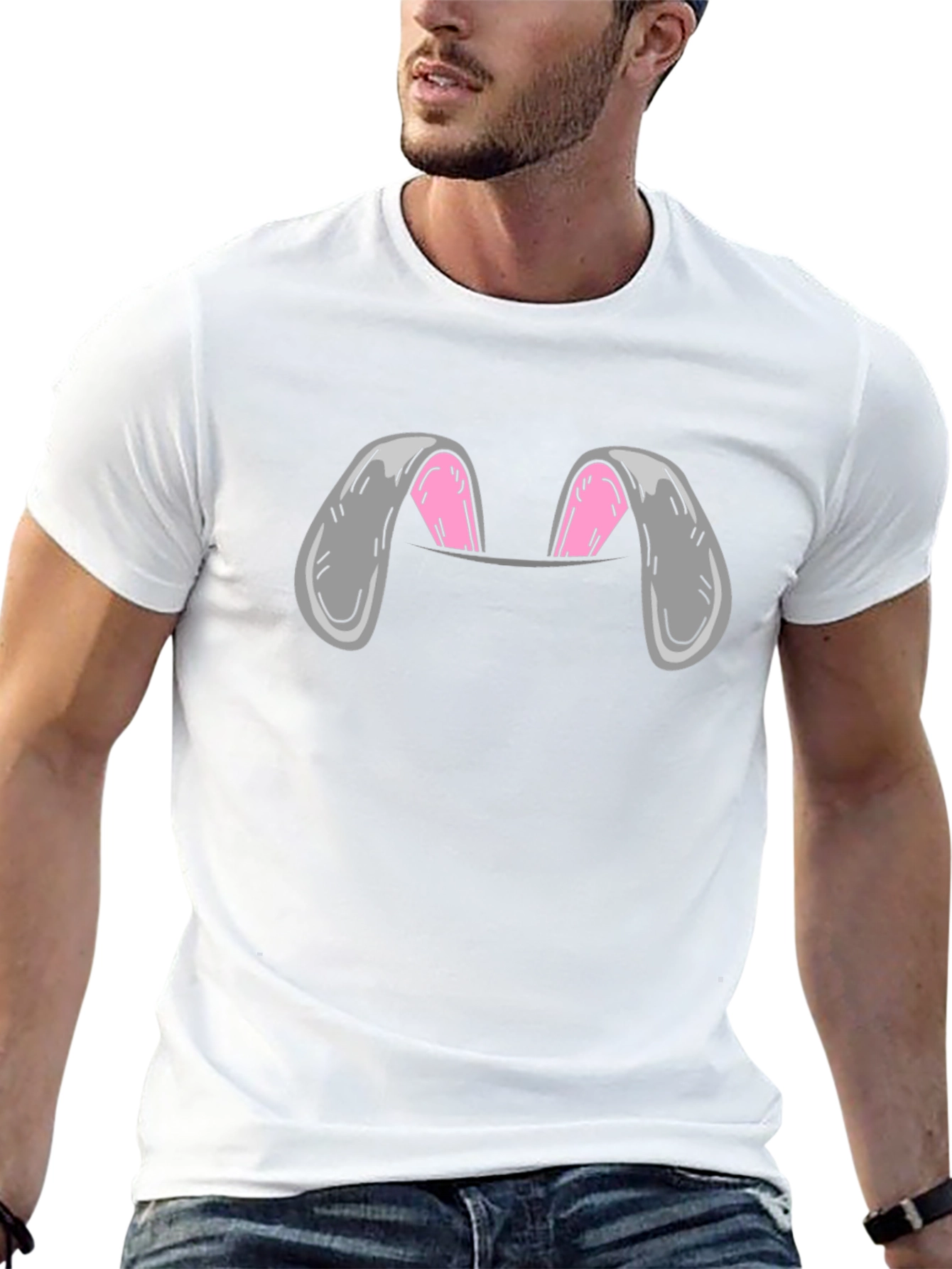 Bunny Ears Pocket T-Shirt - Cute & Fun!