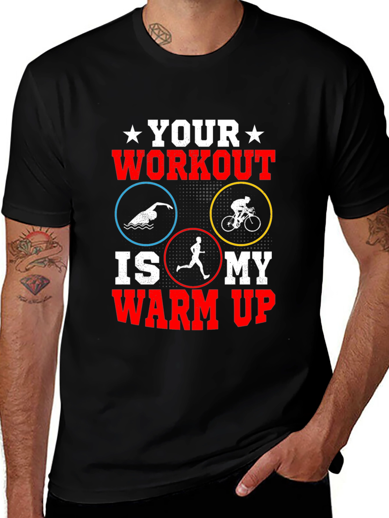 Triathlon Workout Graphic T-Shirt