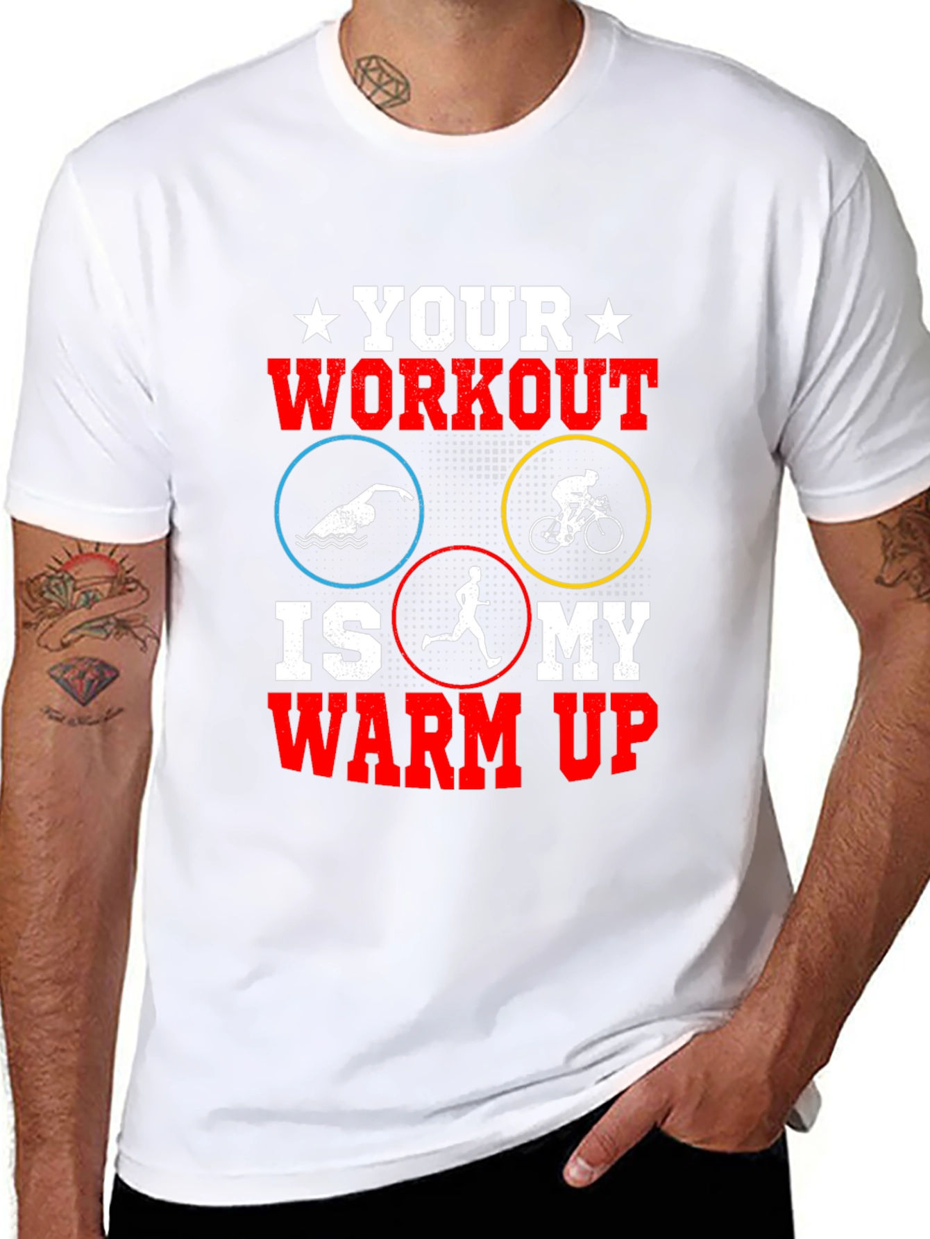 Triathlon Workout Graphic T-Shirt