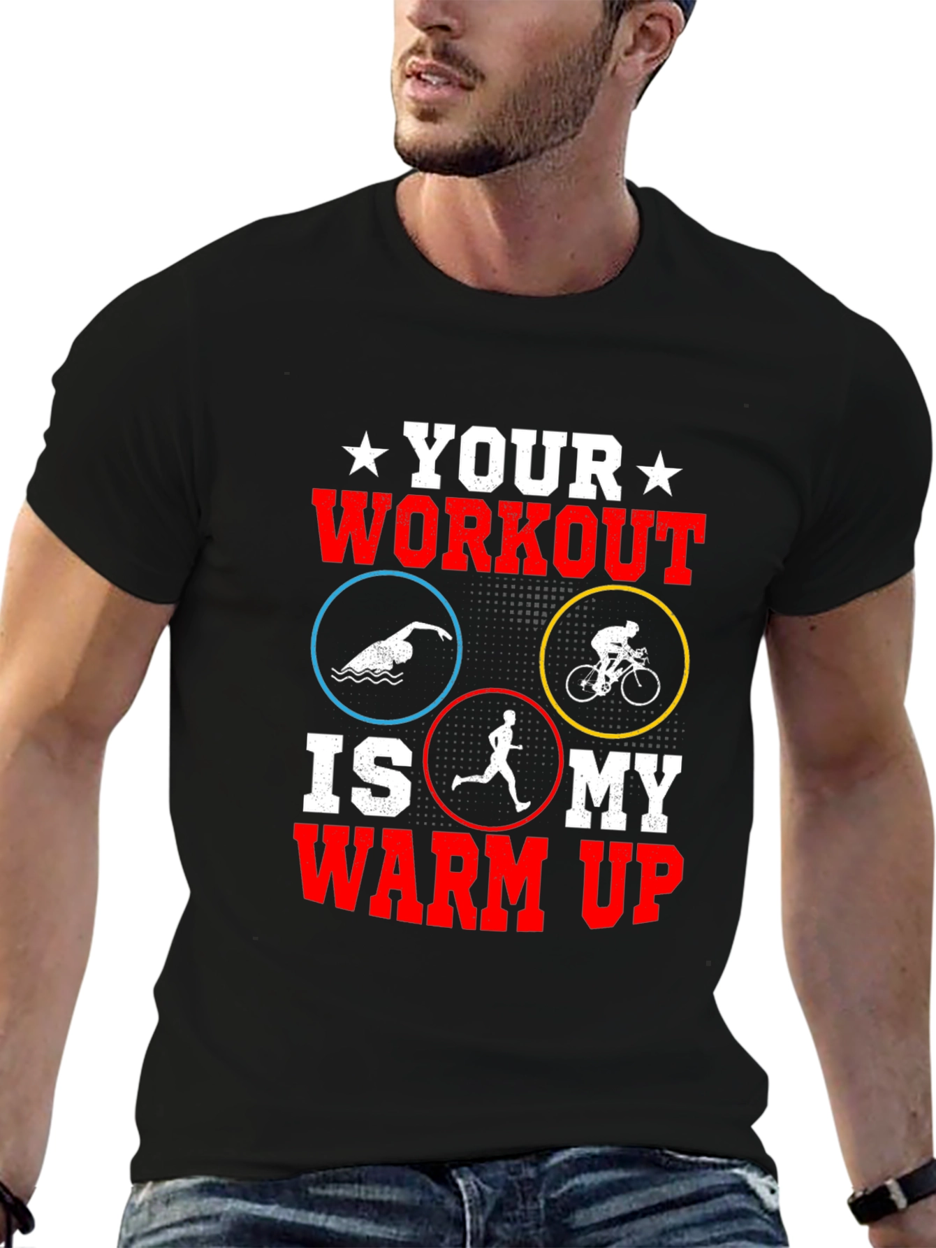 Triathlon Workout Graphic T-Shirt