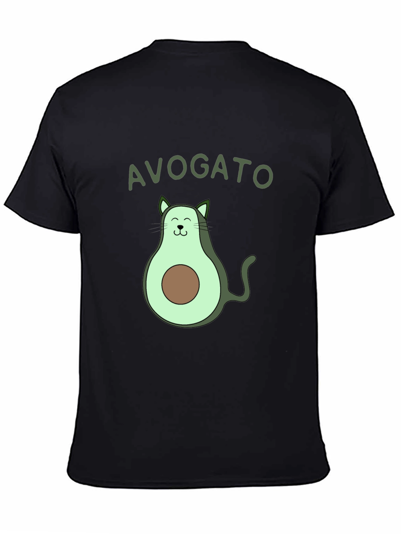Avogato T-Shirt: Avocado Cat Graphic Tee