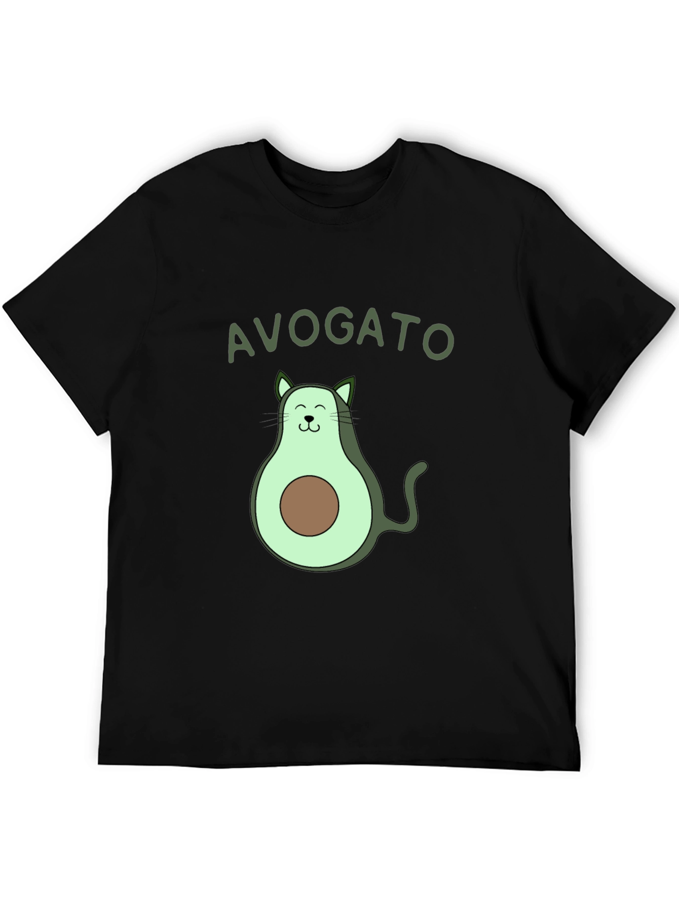 Avogato T-Shirt: Avocado Cat Graphic Tee