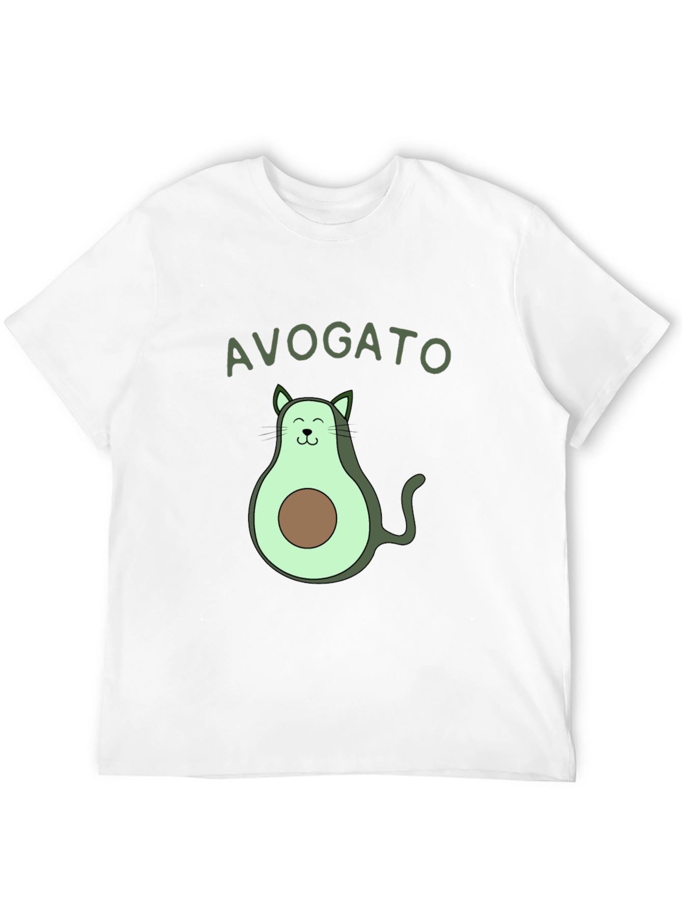 Avogato T-Shirt: Avocado Cat Graphic Tee