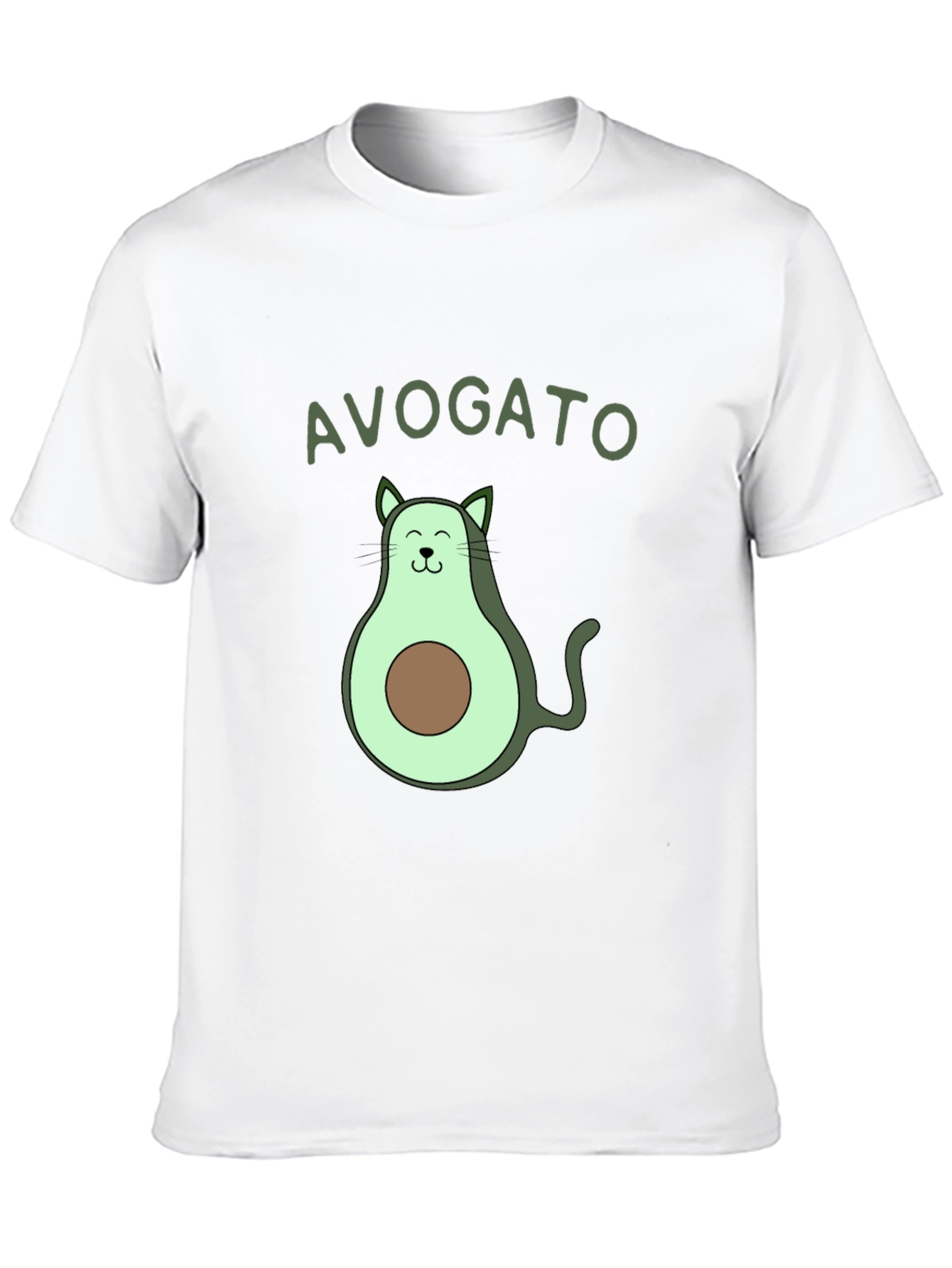 Avogato T-Shirt: Avocado Cat Graphic Tee