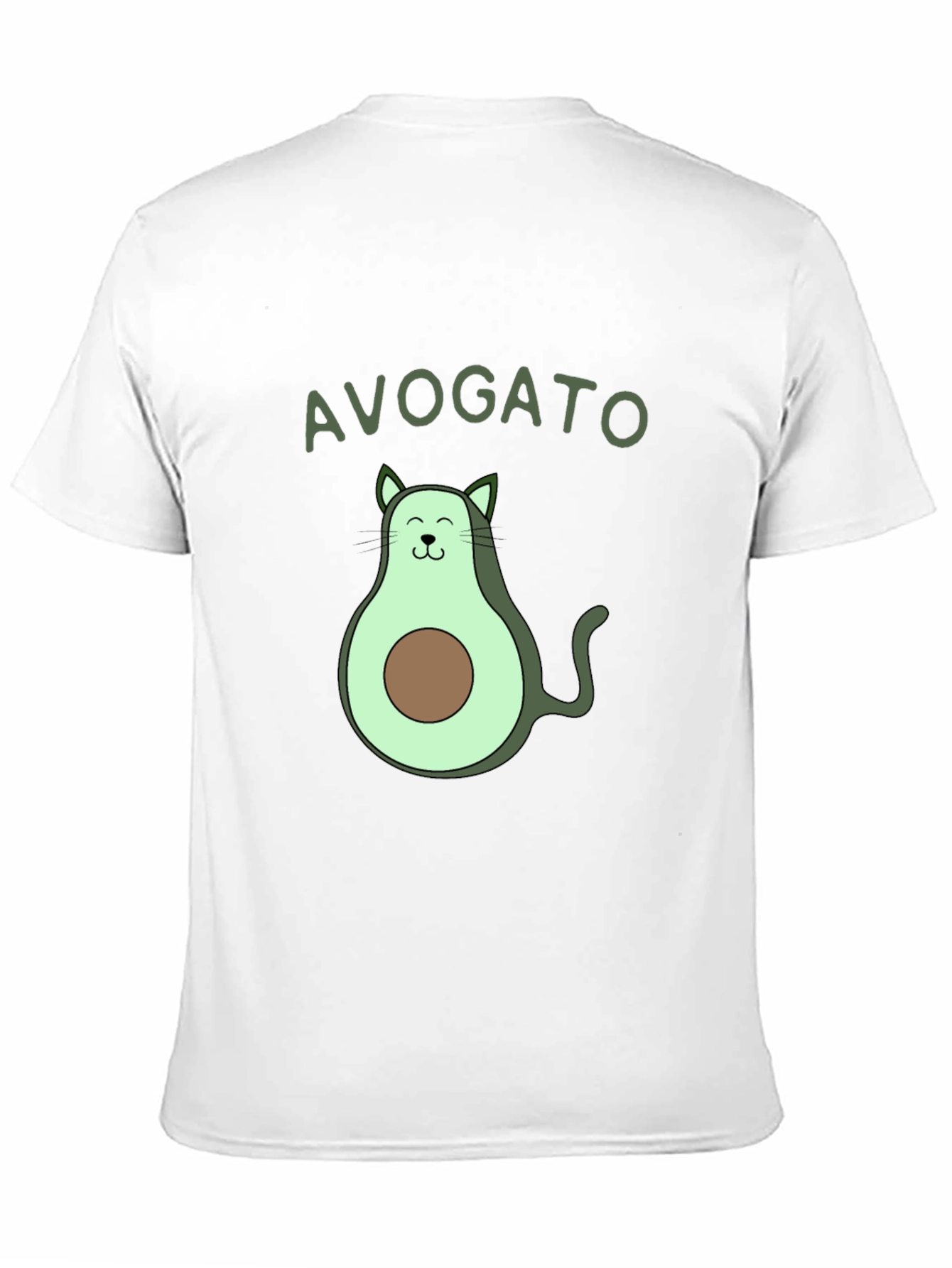 Avogato T-Shirt: Avocado Cat Graphic Tee