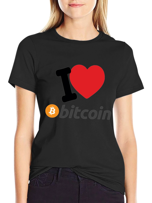 I Heart Bitcoin Graphic T-Shirt - Crypto Fan Apparel