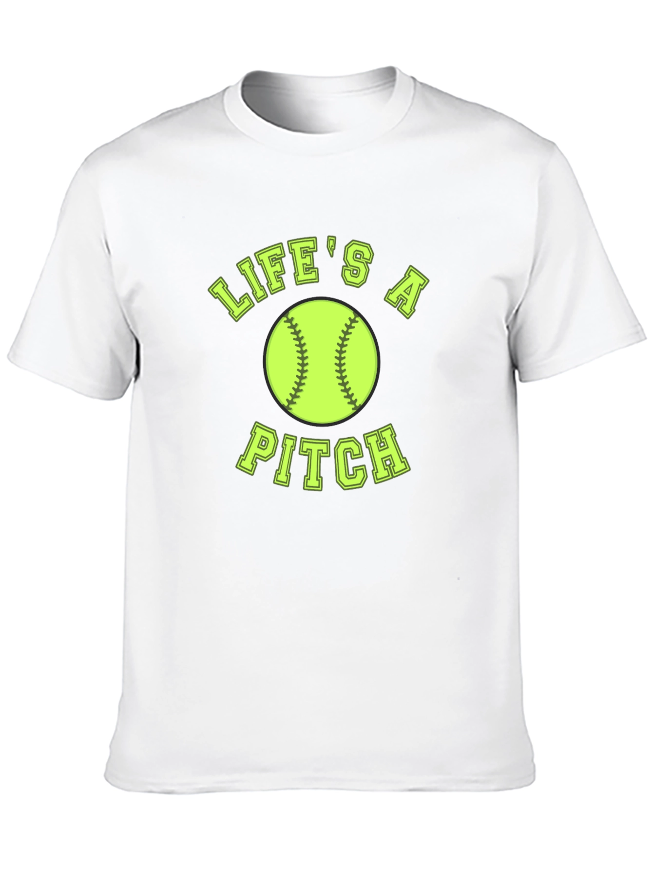 Lifes A Pitch Softball T-Shirt - Black