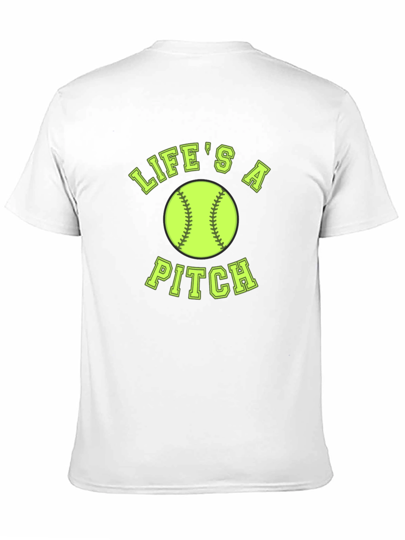 Lifes A Pitch Softball T-Shirt - Black