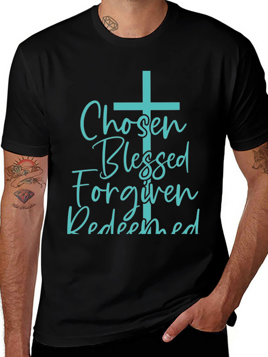 Chosen Blessed Forgiven Redeemed Christian Tee