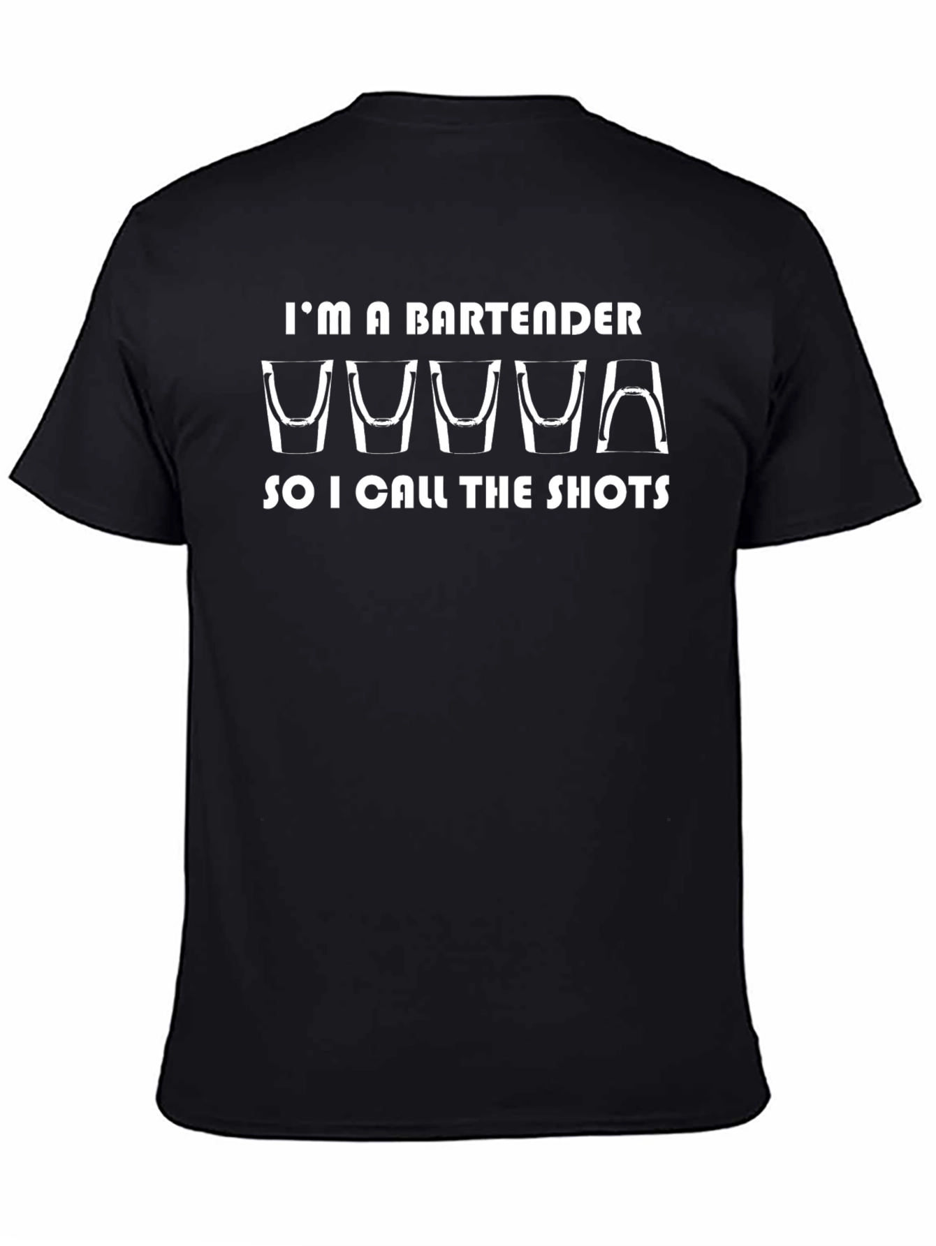 Bartender Call the Shots Black T-Shirt