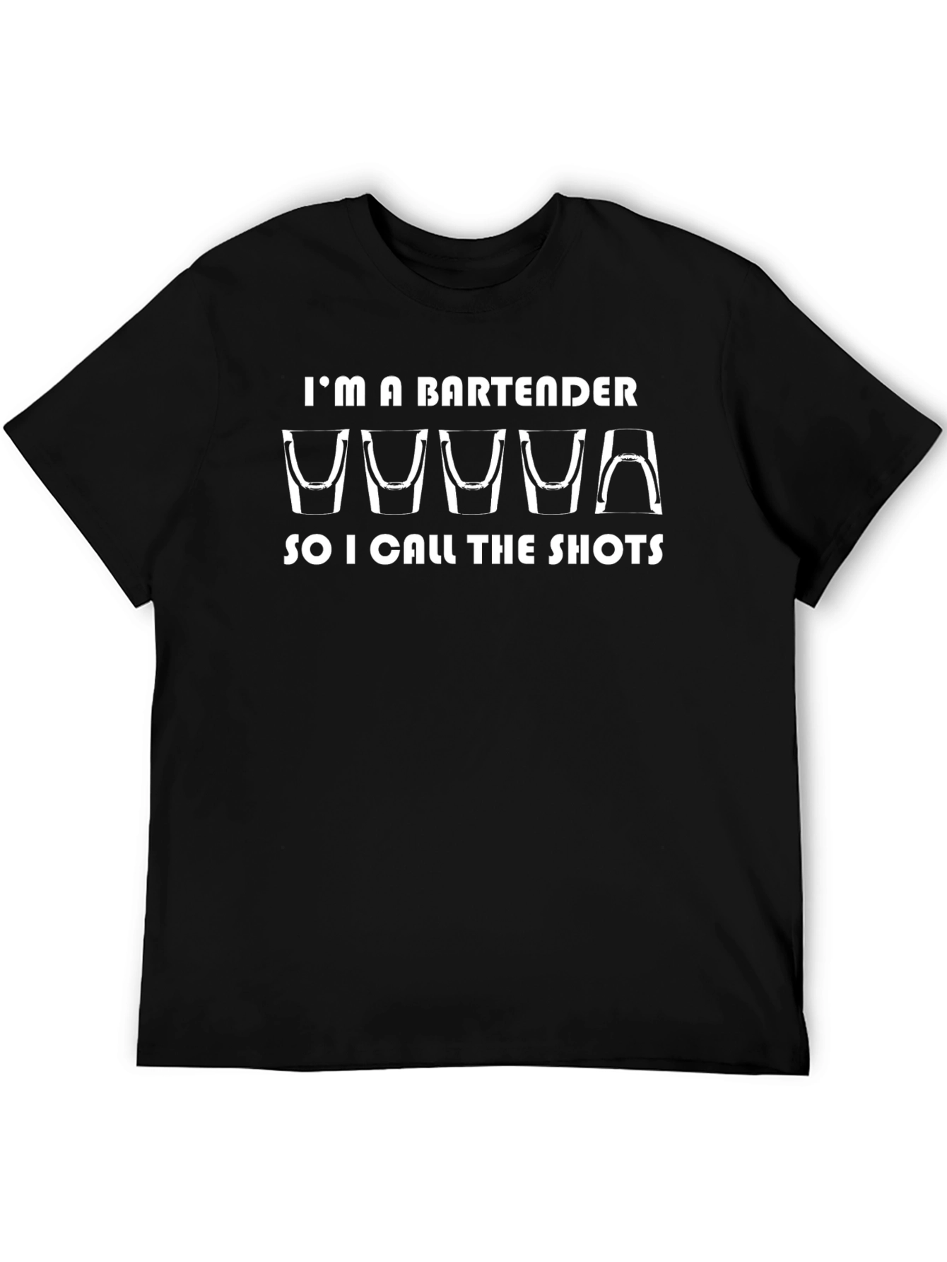 Bartender Call the Shots Black T-Shirt