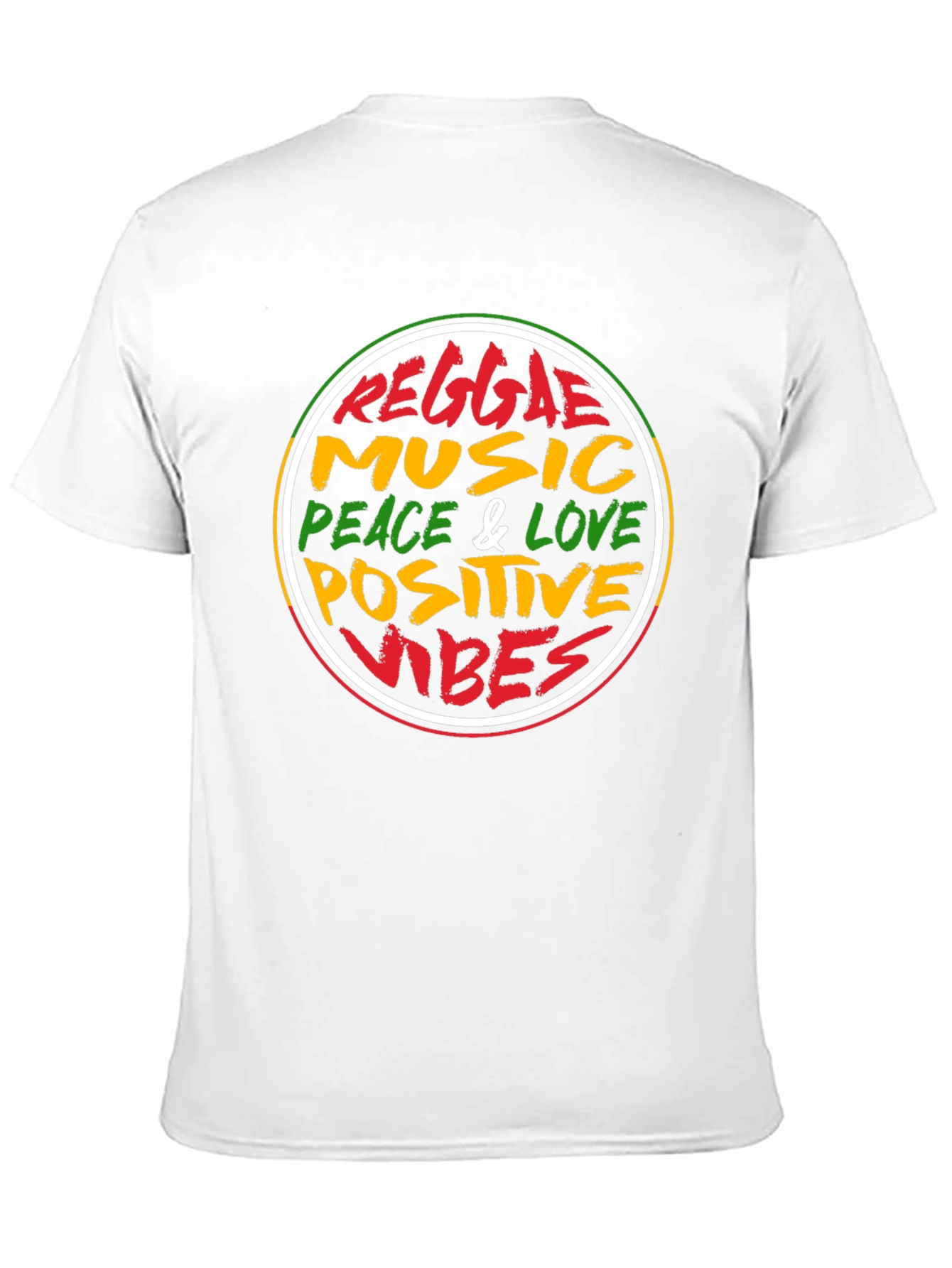 Reggae Music Peace & Love Black T-Shirt