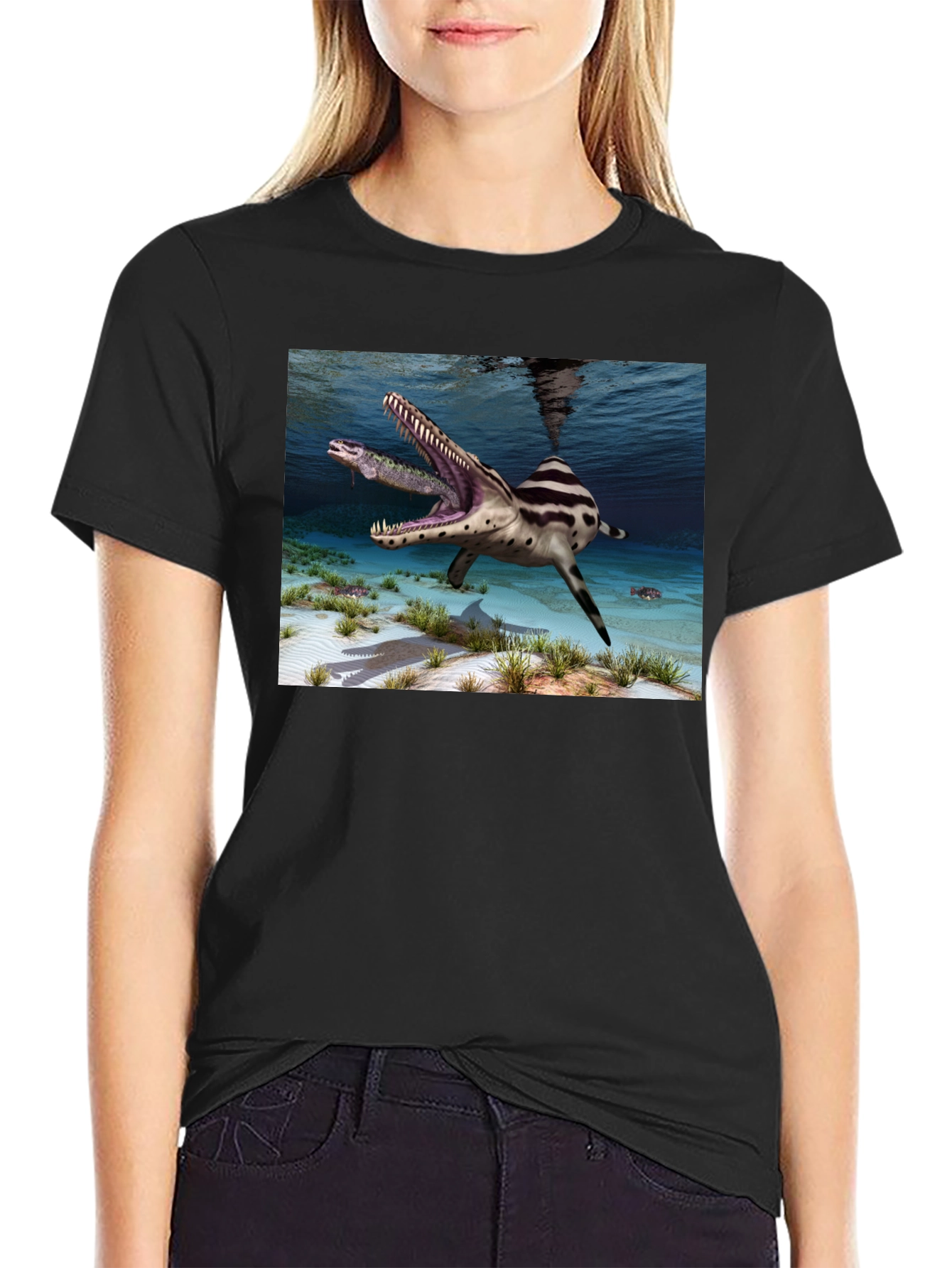 Mosasaurus Graphic T-Shirt - Prehistoric Predator