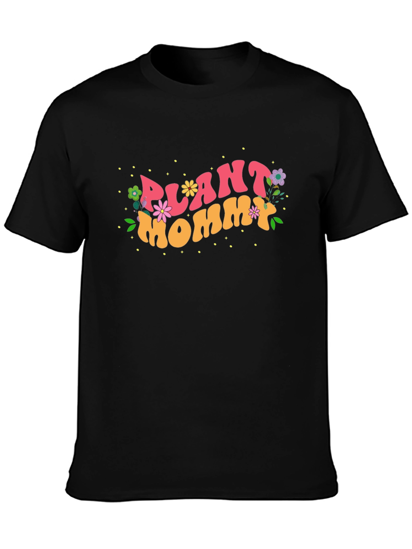 Plant Mommy Black Cotton T-Shirt