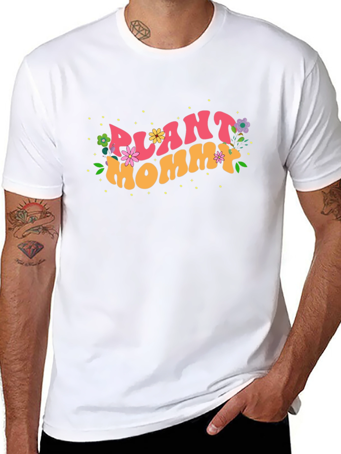 Plant Mommy Black Cotton T-Shirt