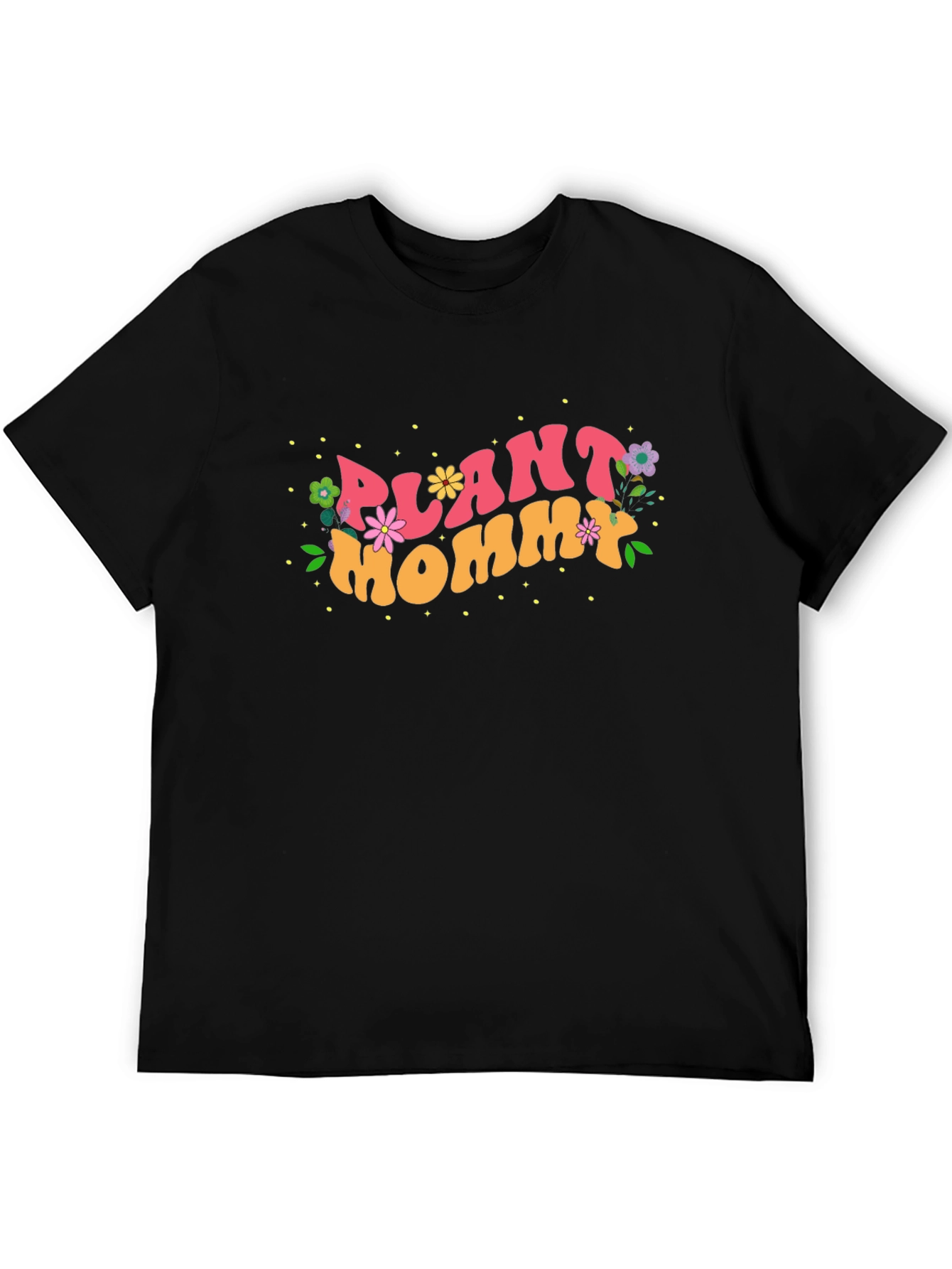 Plant Mommy Black Cotton T-Shirt