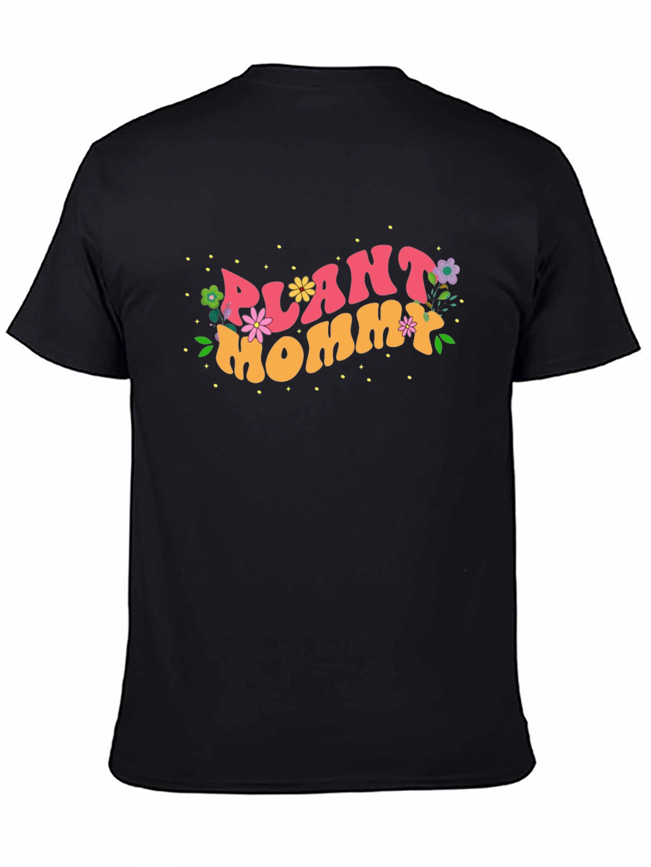 Plant Mommy Black Cotton T-Shirt