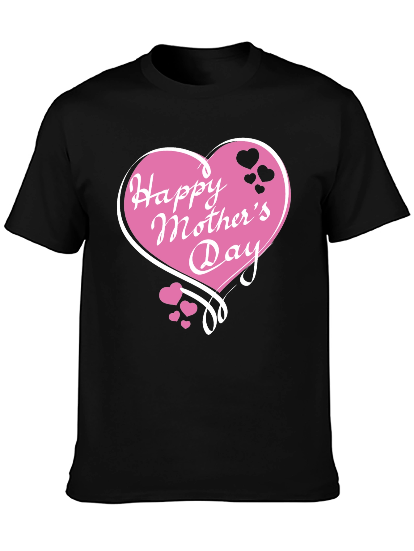 Happy Mothers Day Black T-Shirt