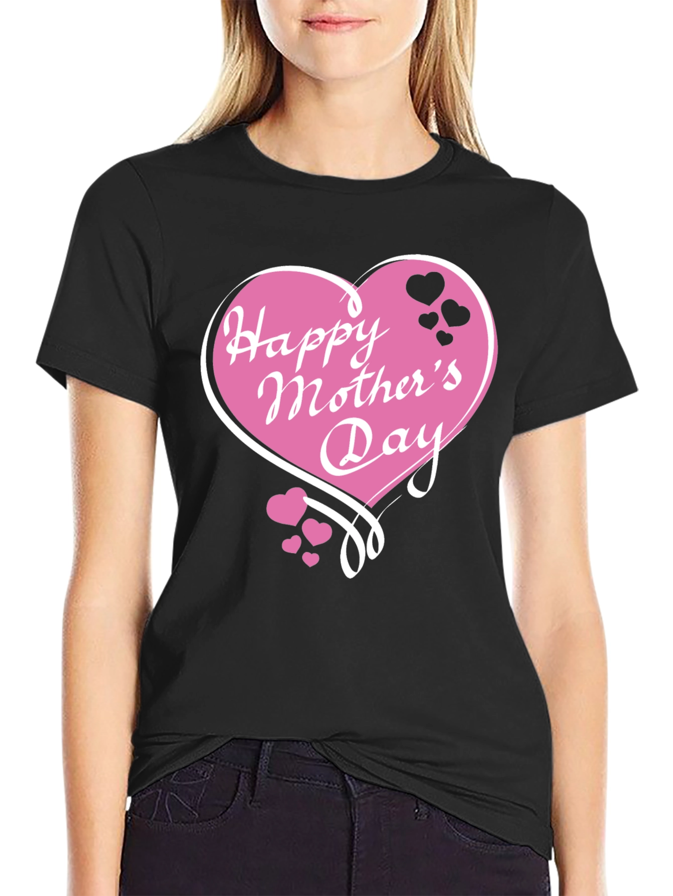 Happy Mothers Day Black T-Shirt