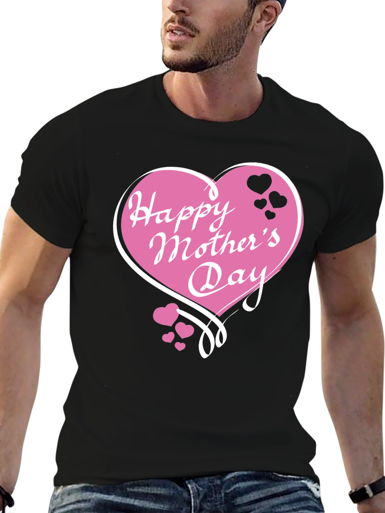 Happy Mothers Day Black T-Shirt