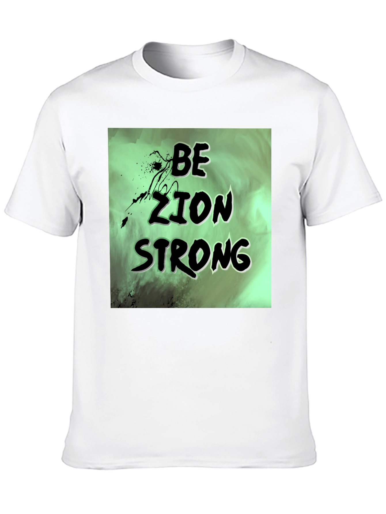 Be Zion Strong Graphic T-Shirt - Black Cotton Tee