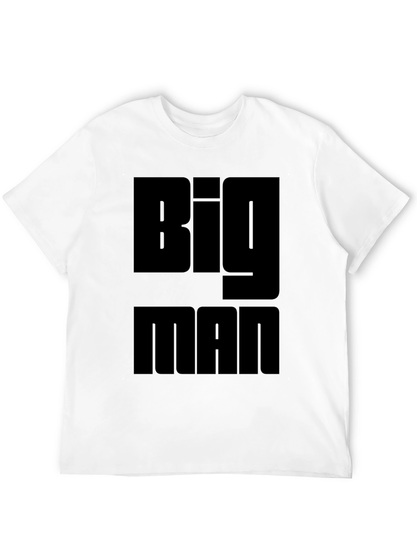 Big Man Black Graphic Tee - Bold Statement Shirt