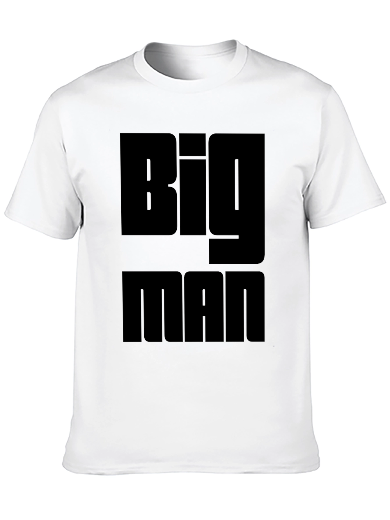 Big Man Black Graphic Tee - Bold Statement Shirt