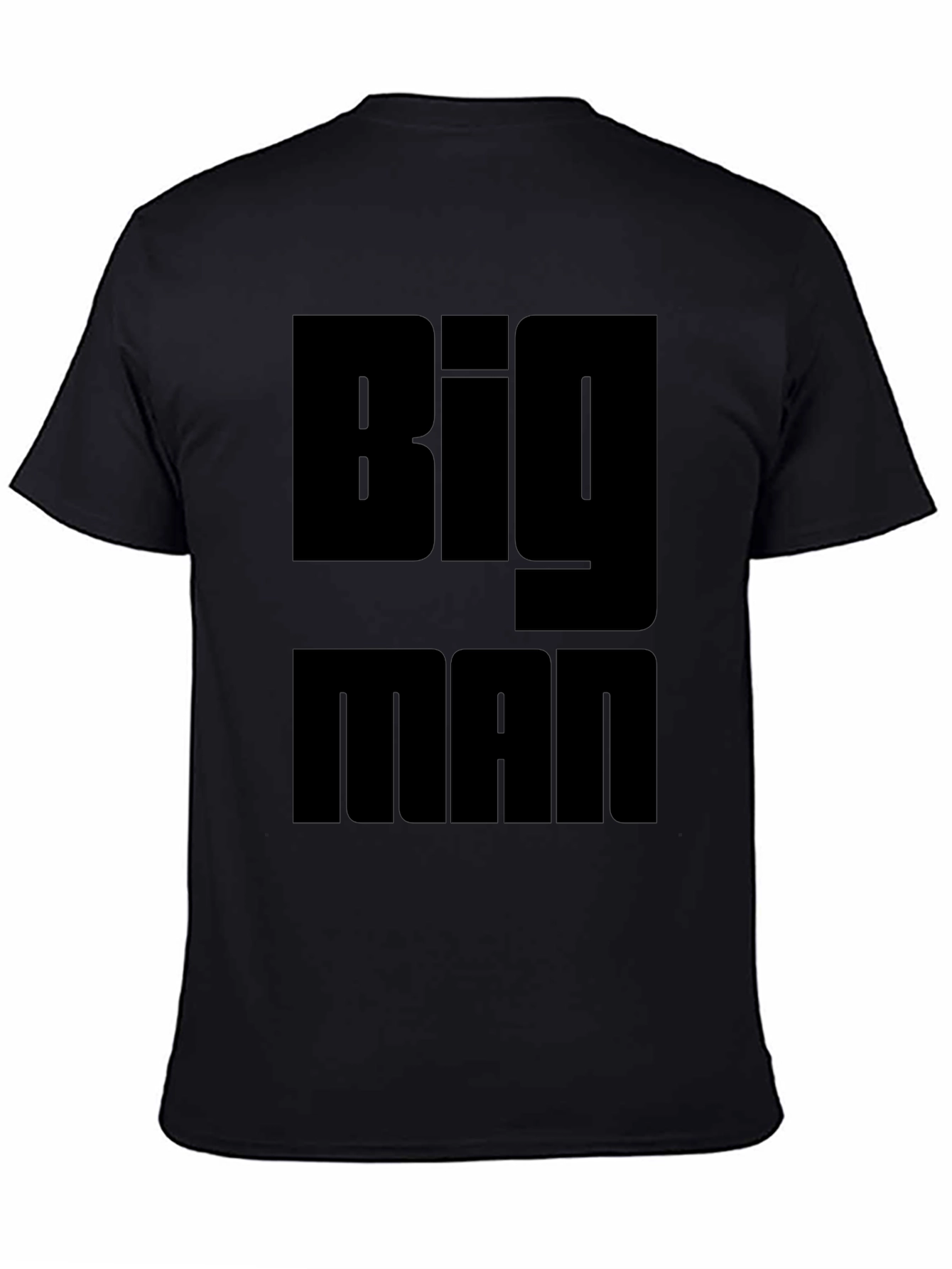 Big Man Black Graphic Tee - Bold Statement Shirt