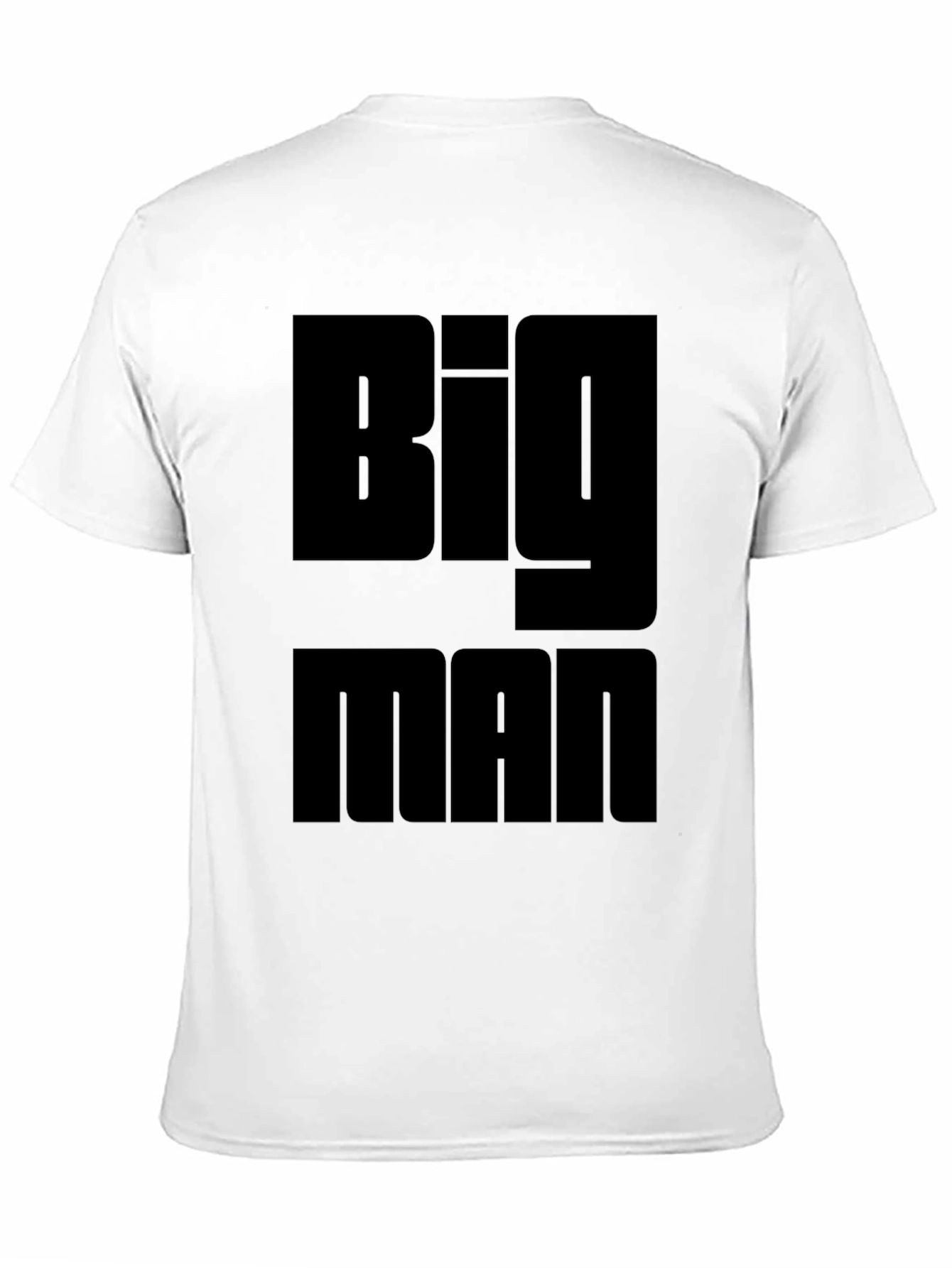 Big Man Black Graphic Tee - Bold Statement Shirt