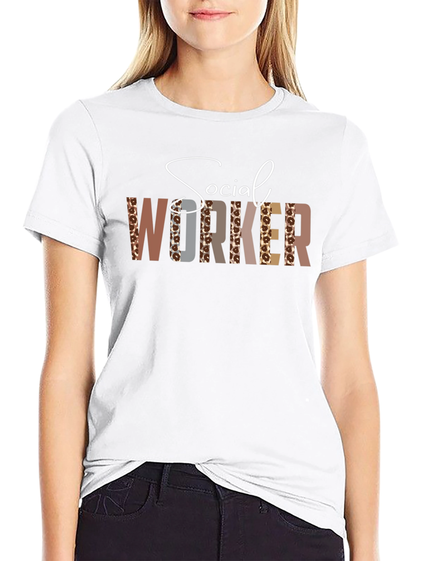 Social Worker Graphic T-Shirt Crew Neck
