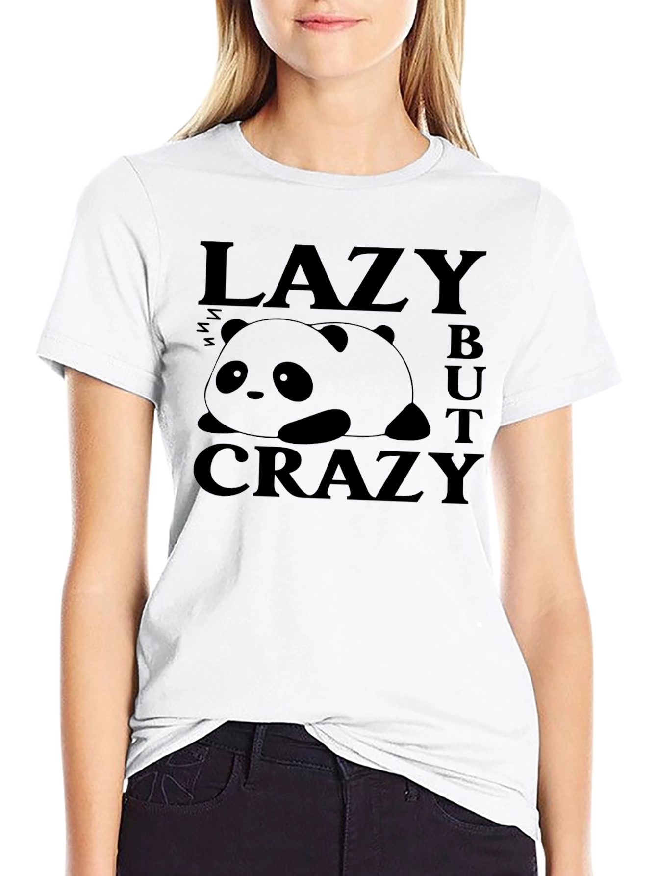 Lazy Panda Graphic T-Shirt - Mens Black Tee