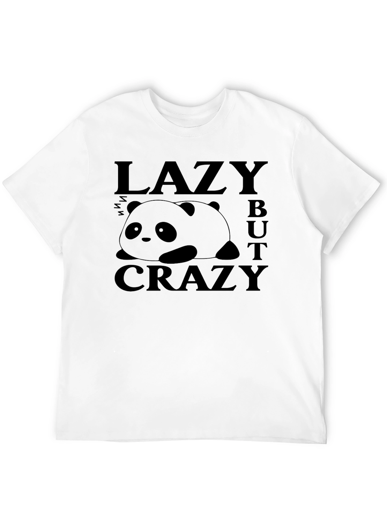 Lazy Panda Graphic T-Shirt - Mens Black Tee