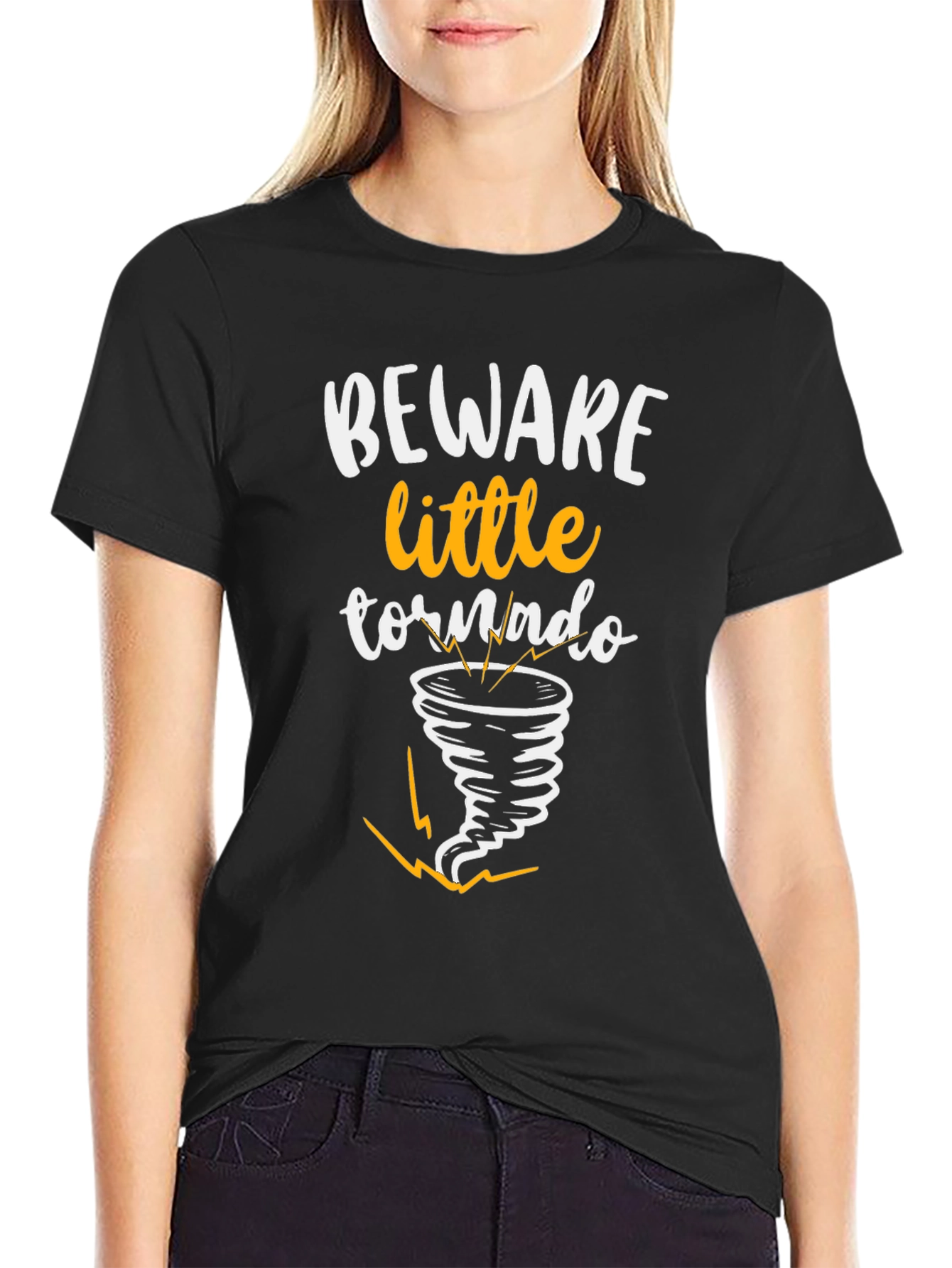 Beware Little Tornado Funny Graphic Tee