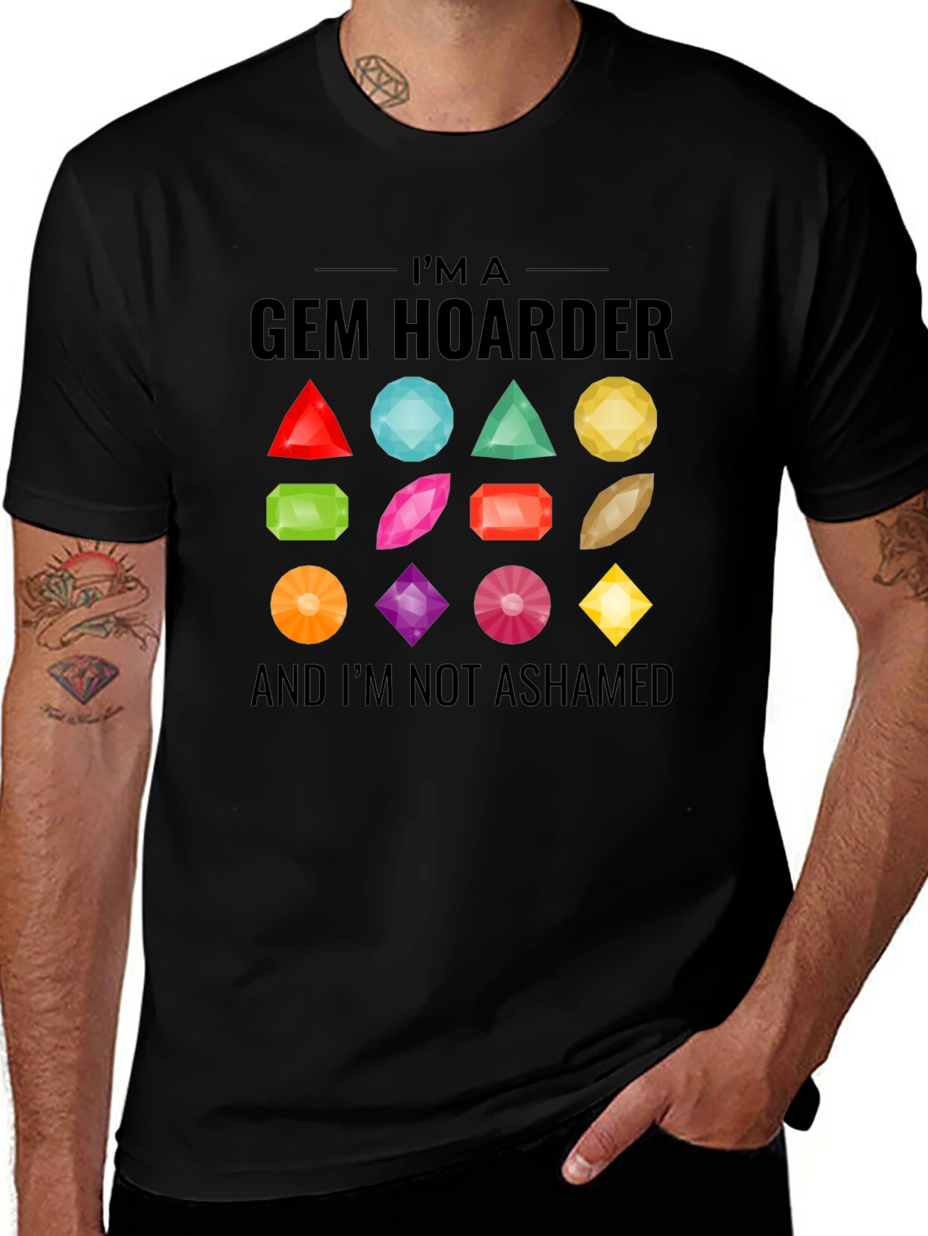 Gem Hoarder Graphic Tee - Mineral Collector T-Shirt