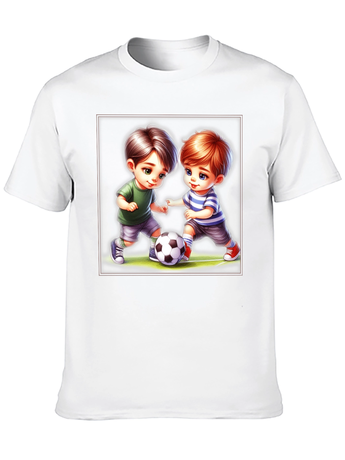 Boys Soccer Graphic Tee - Cute Cartoon Design
