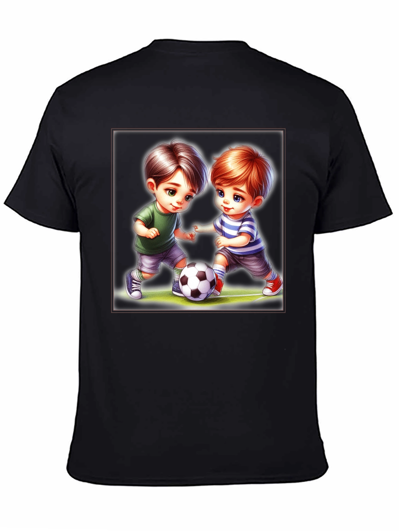 Boys Soccer Graphic Tee - Cute Cartoon Design