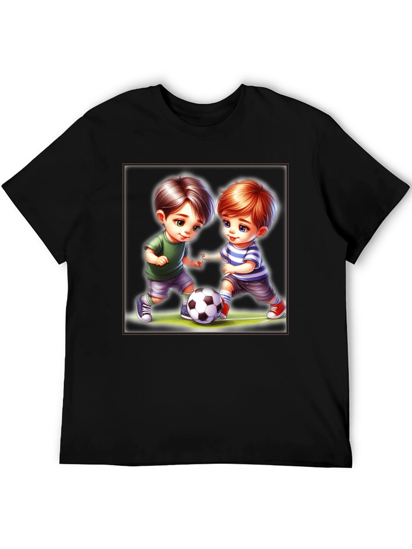 Boys Soccer Graphic Tee - Cute Cartoon Design